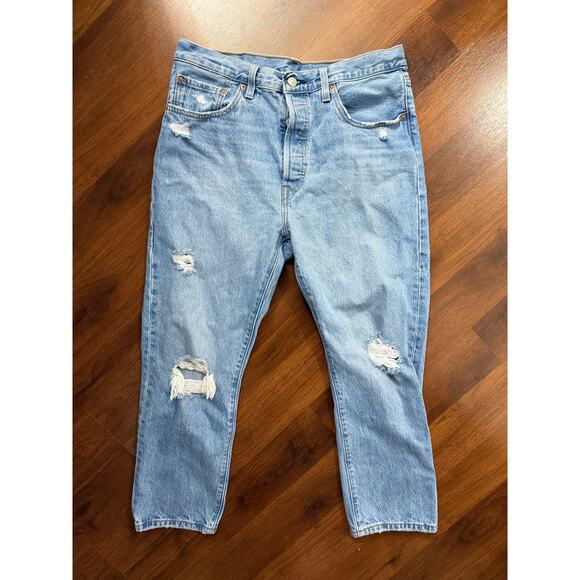 Levi’s 501XX Button Fly Women's Jeans Light Wash Y2K Casual Minimalist Sz 31 - Picture 2 of 8